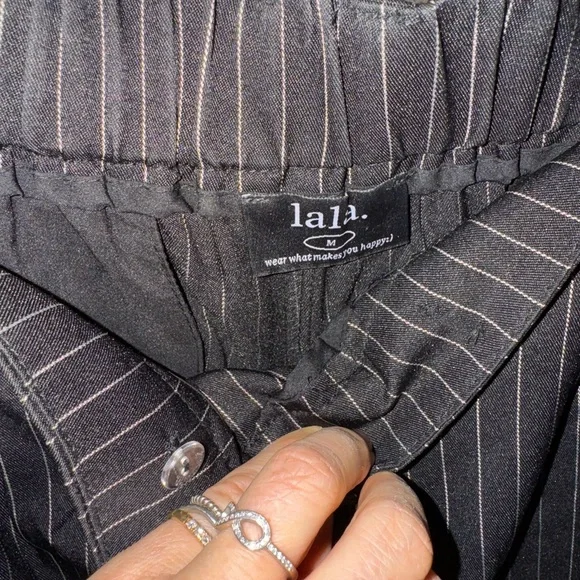 Black Pinstripe Women's trousers Dressed in LALA 💕🙌🏼 - Picture 4 of 6
